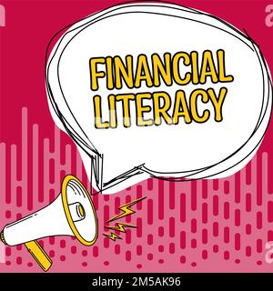 Écriture affichant le texte Financial Literacy. Concept d'entreprise comprendre et connaître le fonctionnement de l'argent Banque D'Images