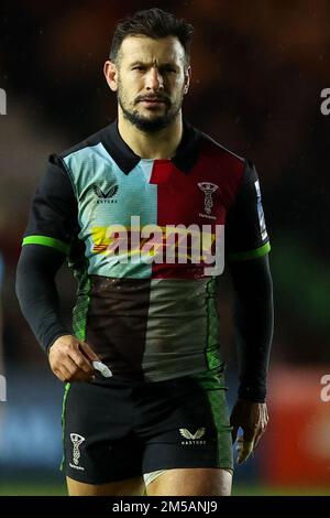 Londres, Royaume-Uni. 27th décembre 2022. Danny Care of Harlequins pendant le match de première division de Gallagher Harlequins vs Bristol Bears à Twickenham Stoop, Londres, Royaume-Uni, 27th décembre 2022 (photo de Nick Browning/News Images) à Londres, Royaume-Uni, le 12/27/2022. (Photo de Nick Browning/News Images/Sipa USA) crédit: SIPA USA/Alay Live News Banque D'Images