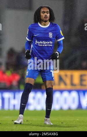 Tahith Chong #18 de Birmingham City pendant le match de championnat de Sky Bet Burnley vs Birmingham City à Turf Moor, Burnley, Royaume-Uni, 27th décembre 2022 (photo de Mark Cosgrove/News Images) dans, le 12/27/2022. (Photo de Mark Cosgrove/News Images/Sipa USA) crédit: SIPA USA/Alay Live News Banque D'Images