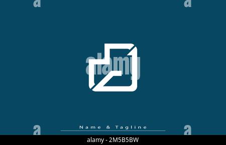 Lettres de l'alphabet initiales Monogram logo MJ , JM Illustration de Vecteur