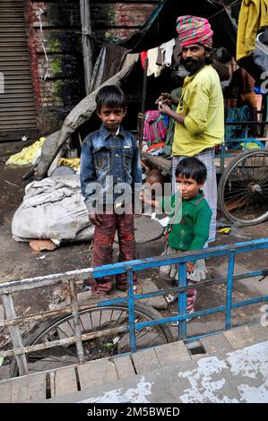 Des scènes de rue à Calcutta, Inde. Banque D'Images