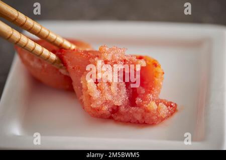 Œufs de pollon salés, cuisine traditionnelle japonaise Banque D'Images