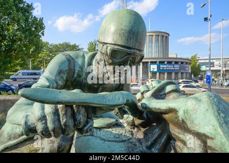 Monument AVUS Nordkurve, Messedamm, Westend, Charlottenburg, Berlin, Allemagne Banque D'Images