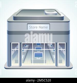 Icône Store. Avant du magasin. Illustration vectorielle eps 10. Illustration de Vecteur