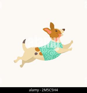 Drôle de chiens comiques avec accessoires de plage vecteur illustrations ensemble. Portraits de personnages de dessins animés de chiots mignons avec accessoires de natation isolés sur whi Banque D'Images