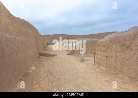 Site archéologique de la ville sacrée de Caral-Supe au Pérou Banque D'Images