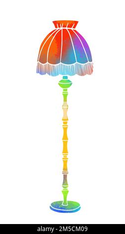 Lampadaire vintage de couleur. Illustration vectorielle Illustration de Vecteur