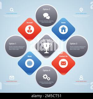 Modèle d'infographie moderne pour la conception d'entreprise. Bannières en option. SPE 10. Illustration de Vecteur