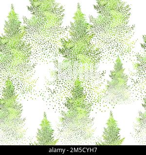 Arbre de Noël avec motif transparent Illustration de Vecteur