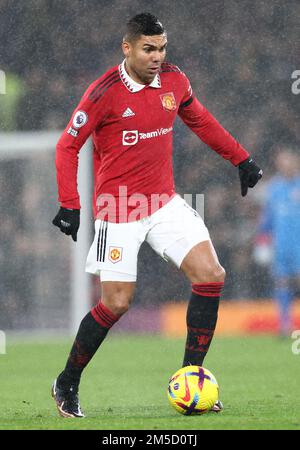 Manchester, Angleterre, 27th décembre 2022. Casemiro de Manchester United lors du match de la Premier League à Old Trafford, Manchester. Le crédit photo doit être lu : Darren Staples / Sportimage Banque D'Images