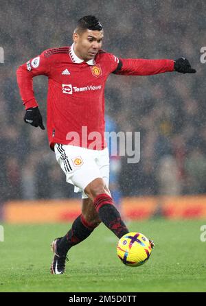 Manchester, Angleterre, 27th décembre 2022. Casemiro de Manchester United lors du match de la Premier League à Old Trafford, Manchester. Le crédit photo doit être lu : Darren Staples / Sportimage Banque D'Images