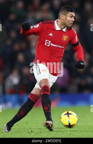 Manchester, Angleterre, 27th décembre 2022. Casemiro de Manchester United lors du match de la Premier League à Old Trafford, Manchester. Le crédit photo doit être lu : Darren Staples / Sportimage Banque D'Images