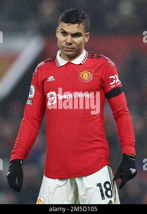 Manchester, Angleterre, 27th décembre 2022. Casemiro de Manchester United lors du match de la Premier League à Old Trafford, Manchester. Le crédit photo doit être lu : Darren Staples / Sportimage Banque D'Images