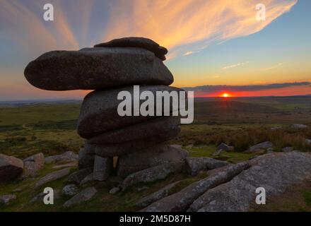 Cheesewring sur Stowe Hill Bodmin Moor Banque D'Images