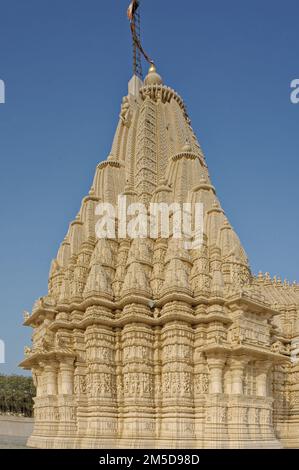 01 28 2010 Shri Ajitnath Bhagwan Shwetamber Jain Derasar, Taranga Kheralu dans le district de Mehsana, Gujarat, Inde Banque D'Images