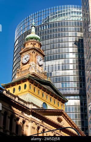 Sydney. Nouvelle-Galles du Sud. Australie. Anciennes et nouvelles architectures au quartier central des affaires (CBD) Banque D'Images