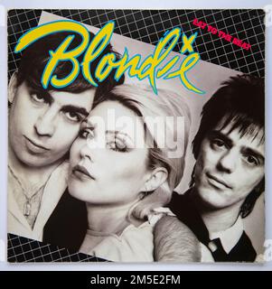 LP Cover of Eat to the Beat, le quatrième album studio de Blondie, sorti en 1979 Banque D'Images