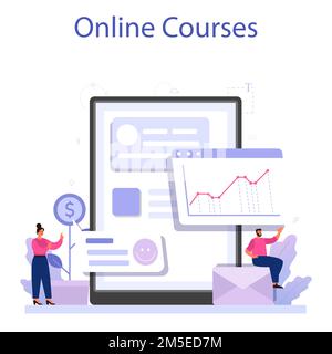 Service ou plate-forme en ligne de réputation d'entreprise. Établir des relations et améliorer la fidélité des clients. Note et feedback. Cours en ligne. Vecteur illus Illustration de Vecteur