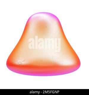Figure géométrique abstraite isolée sur fond blanc. 3d rendu Banque D'Images