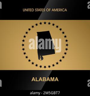 Alabama site vector background Illustration de Vecteur