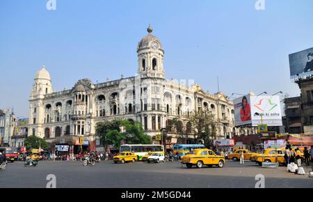 Le bâtiment métropolitain sur la route Chowringhee à Kolkata, en Inde. Banque D'Images