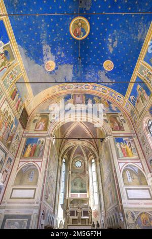 Chapelle Scrovegni ou Chapelle Arena avec fresques de Giotto di Bondone, Padoue, province de Padoue, Italie Banque D'Images