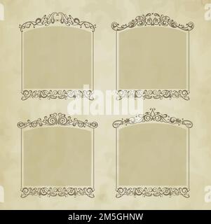 Cadres vintage Vector Set Illustration de Vecteur
