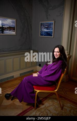 L'actrice Mariana Trevino, qui joue Marisol dans Un homme appelé Otto, photographié à Stockholm, Suède, 14 décembre 2022. Photo: Anders Wiklund / TT / co Banque D'Images