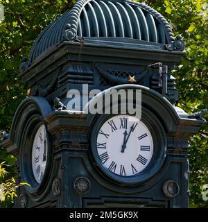 Horloge Kroepcke, détail, point de repère, lieu de rencontre traditionnel, capitale de l'Etat, Hanovre, Basse-Saxe, Allemagne Banque D'Images