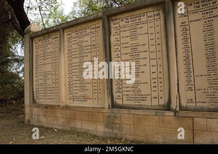 Monuments commémoratifs de la nombre d'oiseaux abattus dans la région de Bharatpur, Inde. Heureusement, ce sont des événements de l'ici. Banque D'Images