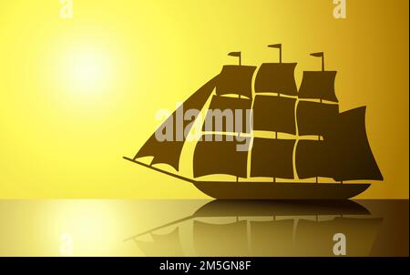 Vecteur de navire à voile Illustration de Vecteur