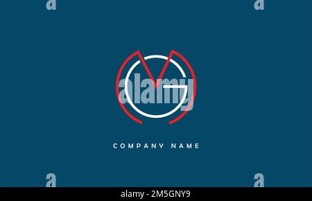 MG, GM lettres abstraites logo Monogramme Illustration de Vecteur