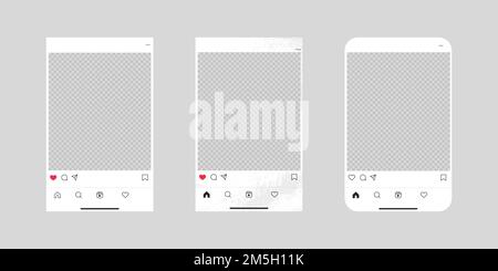 Cadre de publication sur les réseaux sociaux. Illustration vectorielle de modèle Illustration de Vecteur