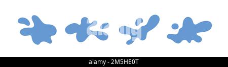 Ensemble de formes d'eau abstraites. Forme dynamique irrégulière, amoeba blob. Illustration vectorielle plate Illustration de Vecteur