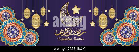 Ramadan Vente des médias sociaux modernes post-flux. Ramadan sale Creative vector social media post collection de modèles. Illustration de Vecteur