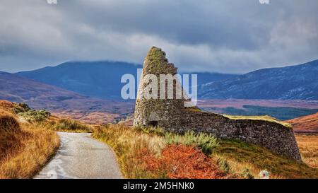 Dun Dornaigil broch à Strath plus Banque D'Images