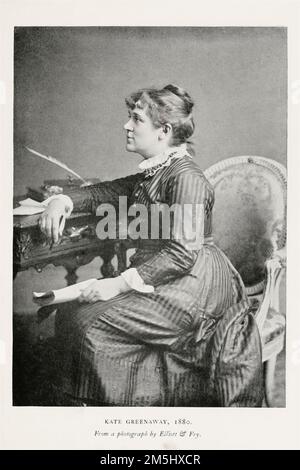 KATE GREENAWAY, 1880. Par Kate Greenaway du livre « Kate Greenaway » de Marion Harry Spielmann, 1858-1948; et George Somes Layard, publié par G.P. Les fils de Putnam à New York et A et C. Black à Londres en 1905 Banque D'Images
