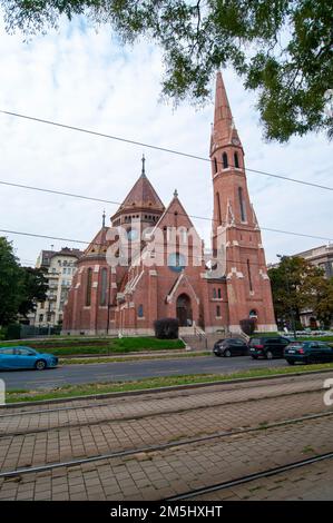 L'église calviniste de Buda à Budapest, Hongrie Banque D'Images