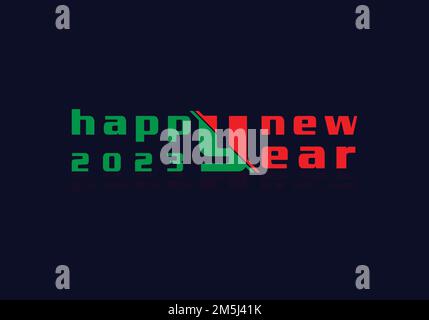 bonne année 2023 icon design Illustration de Vecteur