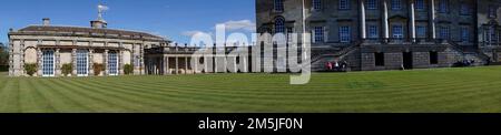 vue panoramique sur la salle holkham au nord de norfolk, angleterre Banque D'Images