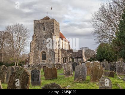 Église Saint-André et Saint-Cuthbert à Steyning Banque D'Images