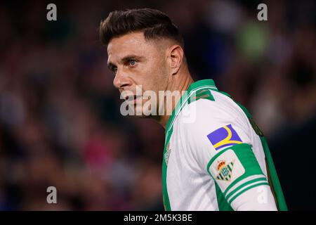 Séville, Espagne. 23rd, décembre 2022. Joaquin Sanchez de Real Betis vu pendant le football amical entre Real Betis et Atalanta à l'Estadio Benito Villamarin à Séville. (Crédit photo: Gonzales photo - Jesus Ruiz Medina). Banque D'Images