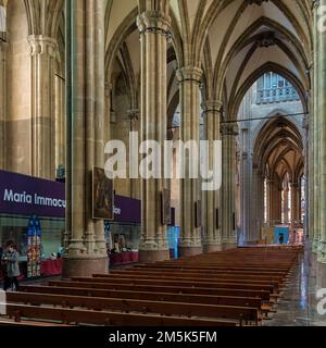 Intérieur de la cathédrale de Marie Immaculée dans la vieille ville. Ville de Vitoria-Gasteiz, Pays Basque, Espagne. Banque D'Images