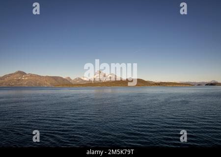 Paysage autour de Nuuk, qui est situé sur, et est la capitale du Groenland. Banque D'Images