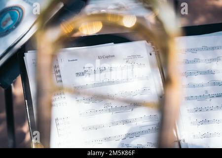 PHOENIX ARIZONA (21 MARS 2022) Navy Band Southwest (NBSW) Brass Quintet donne un concert au zoo de Phoenix. Banque D'Images