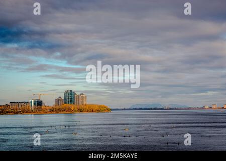 Fleuve Saint-Laurent, rapides de Lachine à LaSalle, Montréal Québec, Canada Banque D'Images