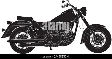 Vecteur moto. Illustration sur fond blanc. Illustration vectorielle d'Une moto. Illustration de Vecteur
