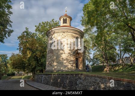 Rotonde de St Martin à Vysehrad - Prague, République Tchèque Banque D'Images