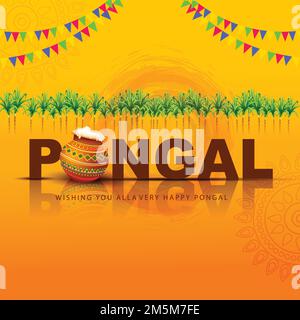 Bon Pongal. illustration vectorielle abstraite Illustration de Vecteur