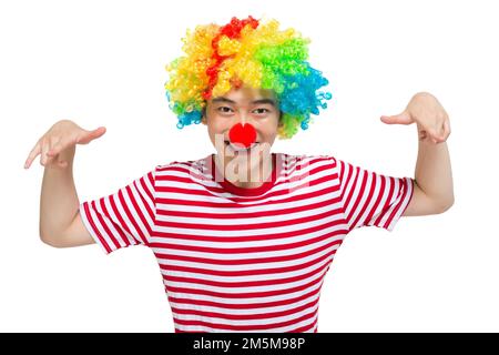 Hanter heureux clown drôle Banque D'Images